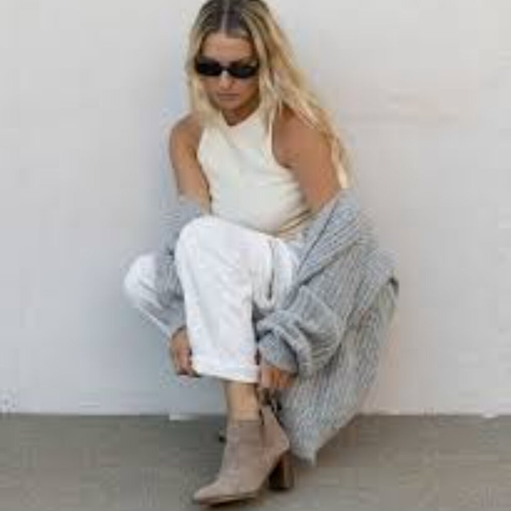 Dolce Vita Spade Booties in Mushroom Suede - Picture 12 of 16